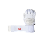 Rawlings Workhorse Compression Strap Batting Gloves | White/White | M