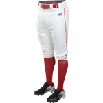 Rawlings Youth Launch Pant With Piping | White/Scarlet | XX|Large