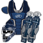 Rawlings 2022 Renegade 2.0 Intermediate Catcher's Set, Ages 12-15, Navy/Silver