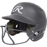 Rawlings Mach Hi-Viz 1-Tone Matte Batting Helmet with Attached Face Guard | Senior