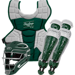 Rawlings Velo Baseball Adult Catcher's Box Set | Dark Green/White