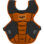 Rawlings Velo 2.0 15.5-inch Chest Protector | NOCSAE Approved | Adult | Black/Orange Gold