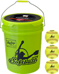 6 Gallon Collegiate/HS/Travel Practice Ball/Bucket Combo - Includes 12 RFPBP12SY Balls