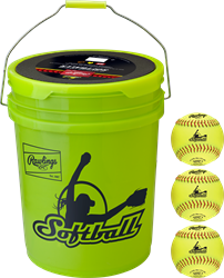 6 Gallon Collegiate/HS/Travel Practice Ball/Bucket Combo - Includes 12 RFPBP12SY Balls