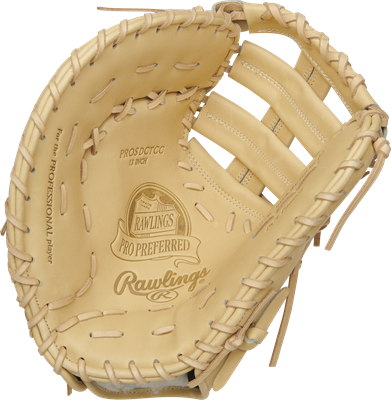 Rawlings Pro Preferred First Base Baseball Glove, Single Post Double Bar Web, 13 inch, Left Hand Throw