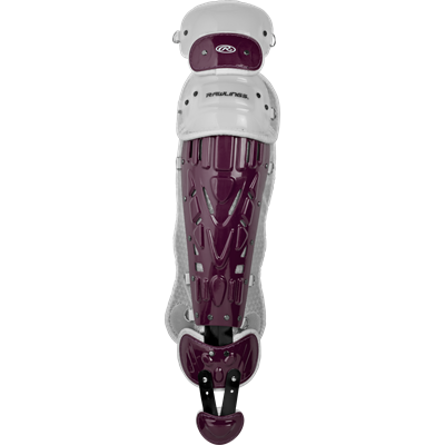 Rawlings Velo Leg Guards | Baseball | Adult | Maroon/White