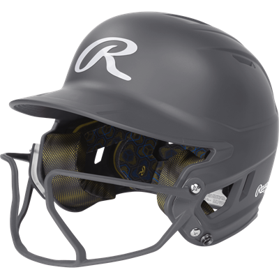 Rawlings Mach Hi-Viz 1-Tone Matte Batting Helmet with Attached Face Guard | Senior