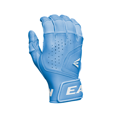 EASTON ADULT MAV PRO LOCKED IN BASEBALL BATTING GLOVES - WHITE/CAROLINA BLUE - SMALL