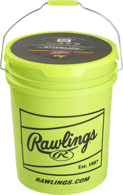 6 Gallon Collegiate/HS/Travel Practice Ball/Bucket Combo - Includes 18 RFPBP12SY  Balls