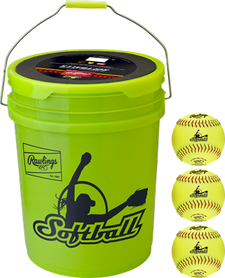 6 Gallon Collegiate/HS/Travel Practice Ball/Bucket Combo - Includes 12 RFPBP12SY Balls