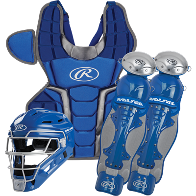 Rawlings 2022 Renegade 2.0 Intermediate Catcher's Set, Ages 12-15, Royal/Silver