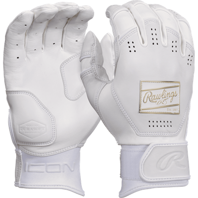 Rawlings Icon Batting Gloves | White | XX-Large